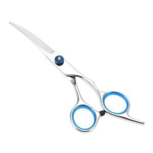 Convenient Pet Scissors for Pets Shop 5.5 Inches Silver Tone Blue